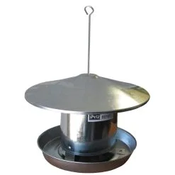 IPetz Galvanised Parrot Hopper Food Feeder 5 Inch