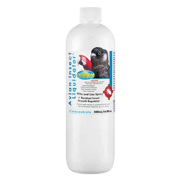 Vetafarm Avian Insect Liquidator Concentrate Lice Mite Control For Birds 500ml